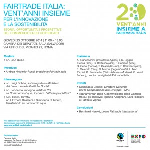 Fairtrade Italia festeggia vent'anni