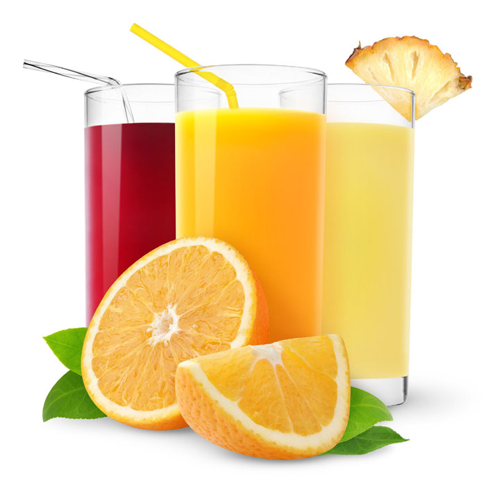 Fruit juices for a quality breakfast